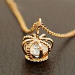 Fashion Crown Zircon Clavicle Chain Necklace