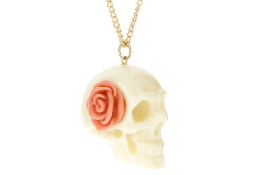 WS JEWELRY NECKLACE - SKULL - WHiTE main image 0